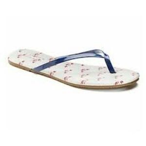 Lauren  Conrad crab pattern flip flops